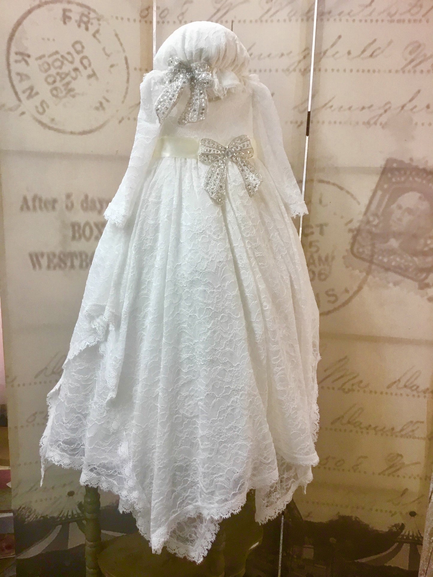 Christening Gown with Bonnet - Alice