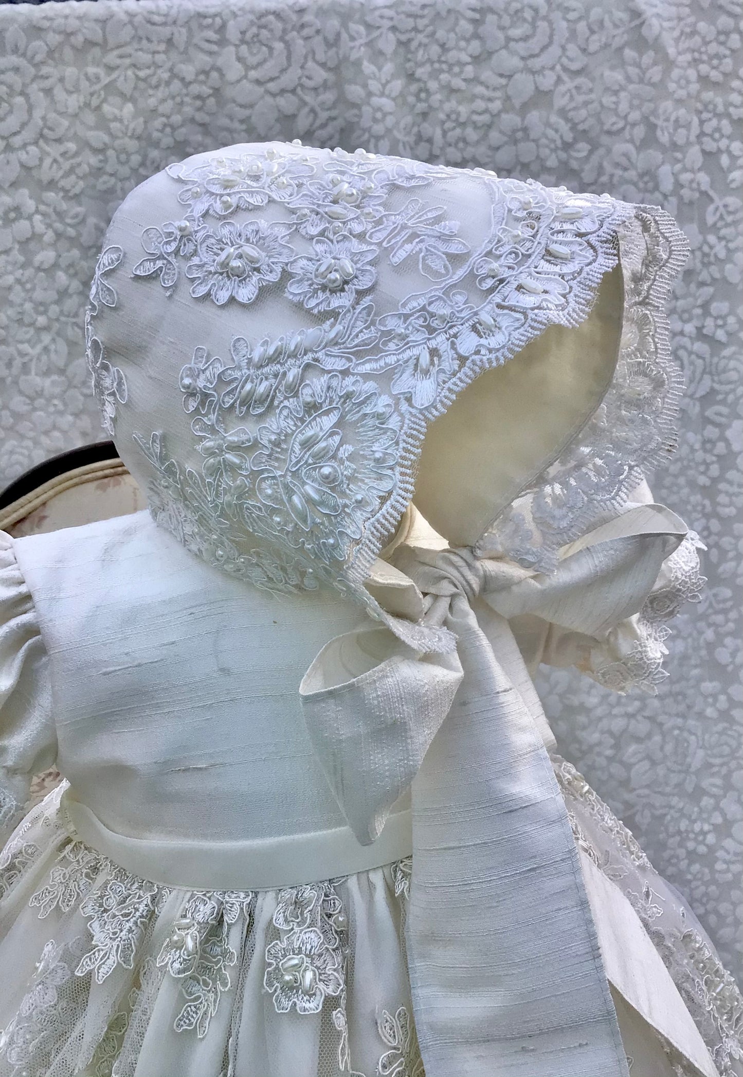 Christening Gown with Bonnet - Claudette