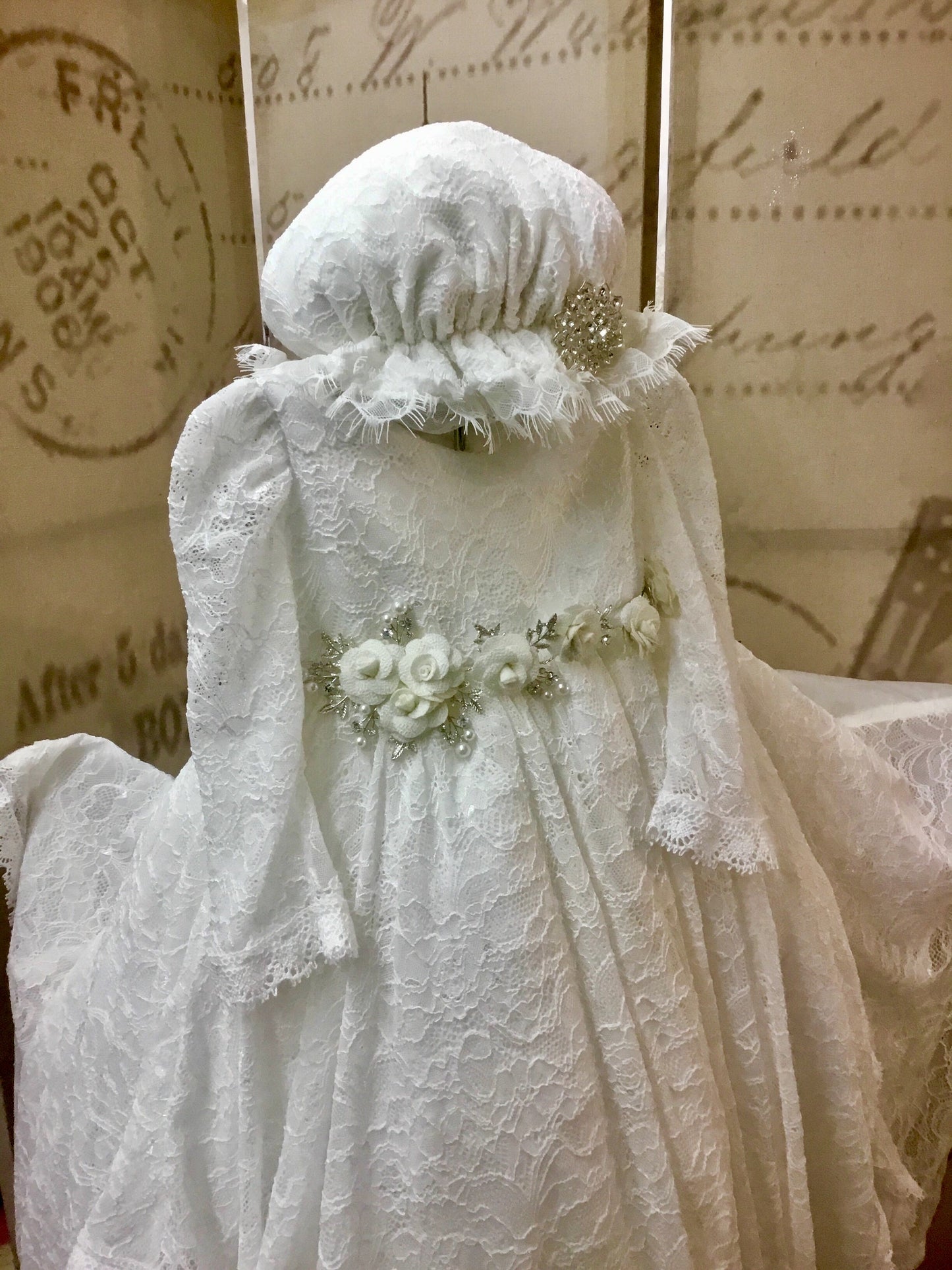 Christening Gown with Bonnet - Alice