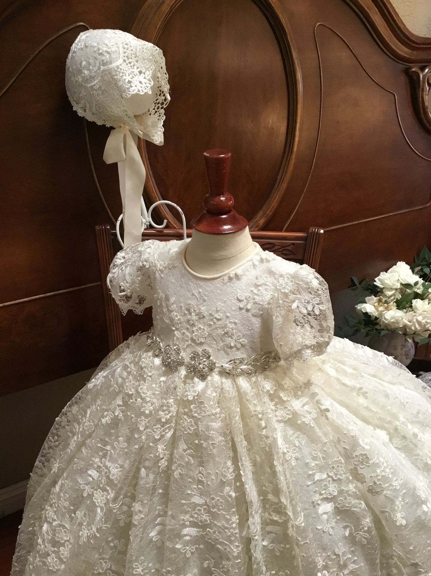 Lace Christening Gown - Adel