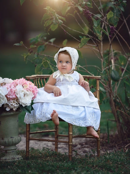 Christening Silk Baby Dress - Alina